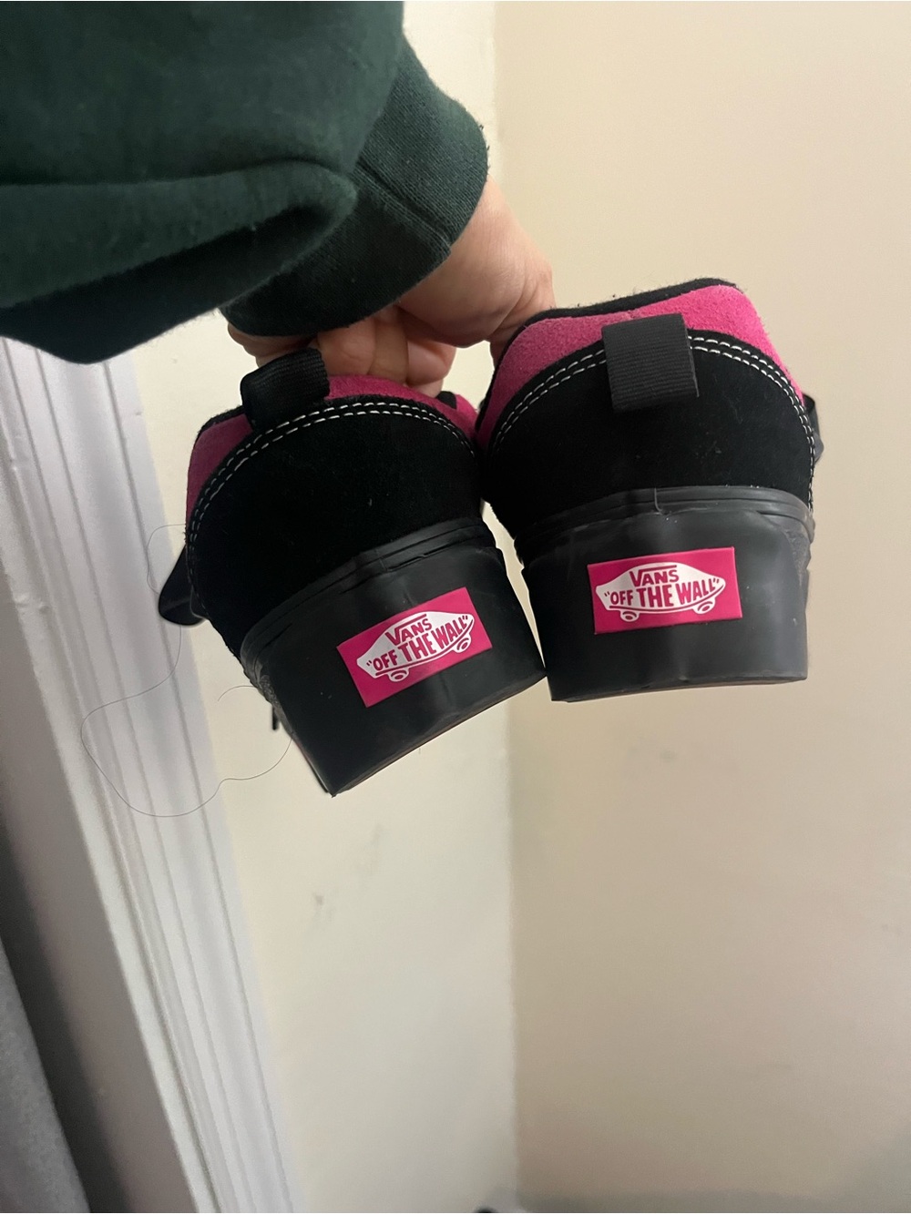 Vans Platform Black and Hot Pink Skate Sneakers 7 - Picture 7 of 10